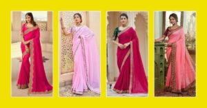 pink saree captions for instagram