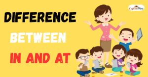 Difference between in and at